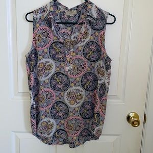 Floral print blouse with collar detail from the Loft